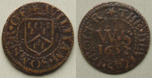 Devizes, William Somner 1652 farthing N5466 Devizes, William Somner 1652 farthing N5466